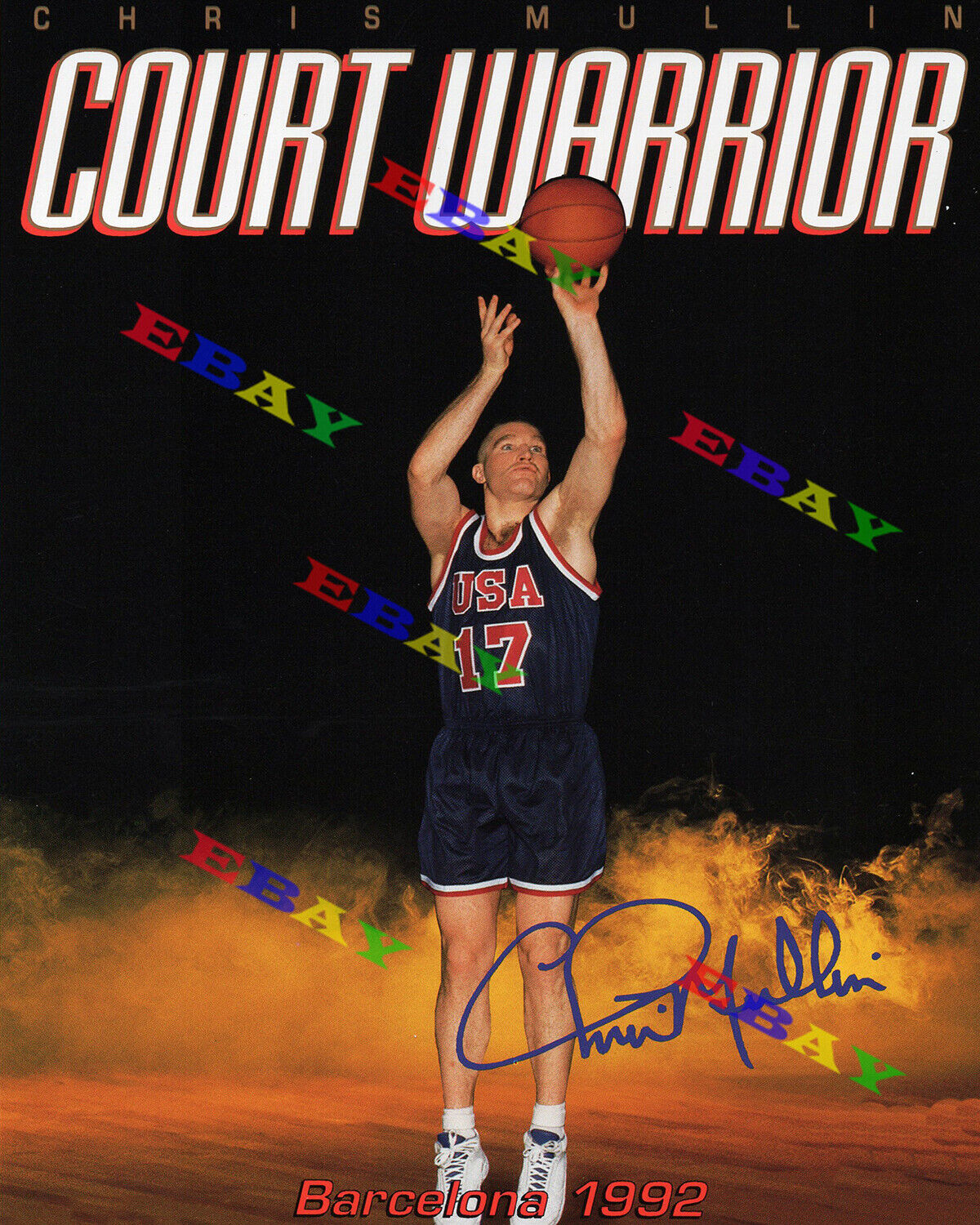 Chris Mullen Court Warrior Olympics 8x10 Signed Photo Poster painting Reprint