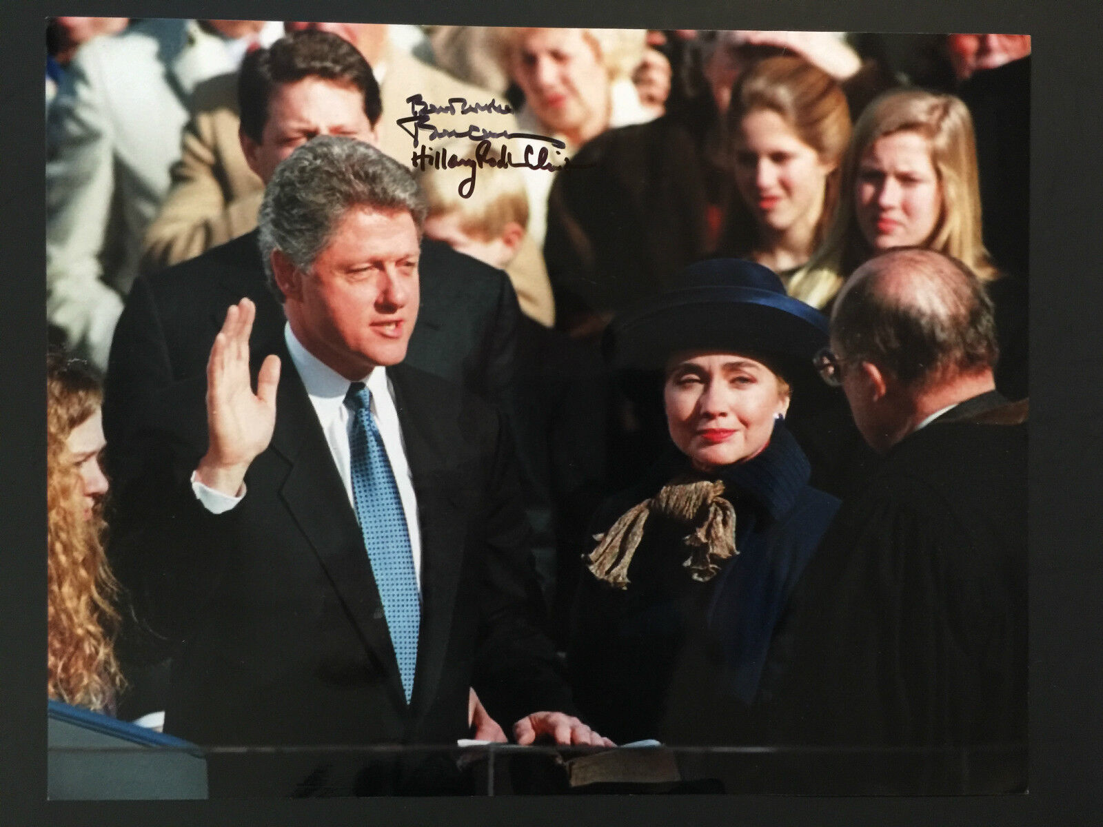 Hillary Clinton Bill Clinton Dual Autographed Signed Photo Poster painting 11 x 14 JSA