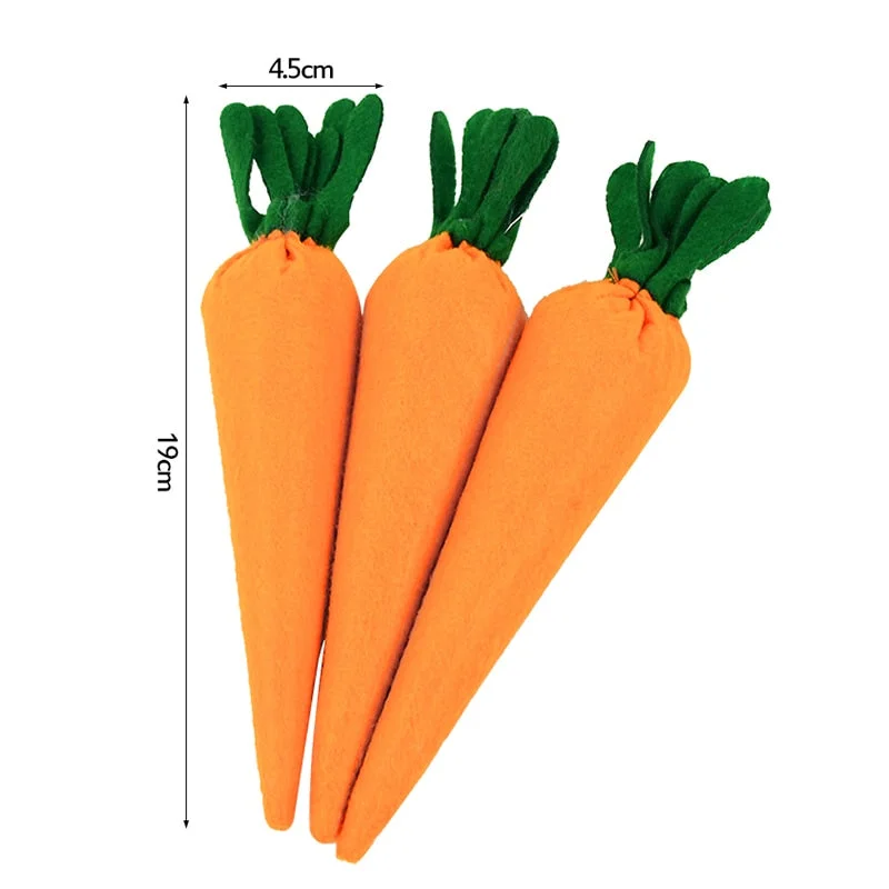 3/1pcs Nov Woven Easter Carrots Ornaments for Easter Home Decor DIY Easter Party Decorations Kids DIY Crafts Gifts Supplies