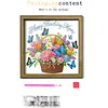 Diamond Painting Special Shaped Drill Flower With Frame(8.46x8.46inch)