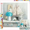 Diamond Painting -DIY Full Square Drill Beach Boat(35*35CM)