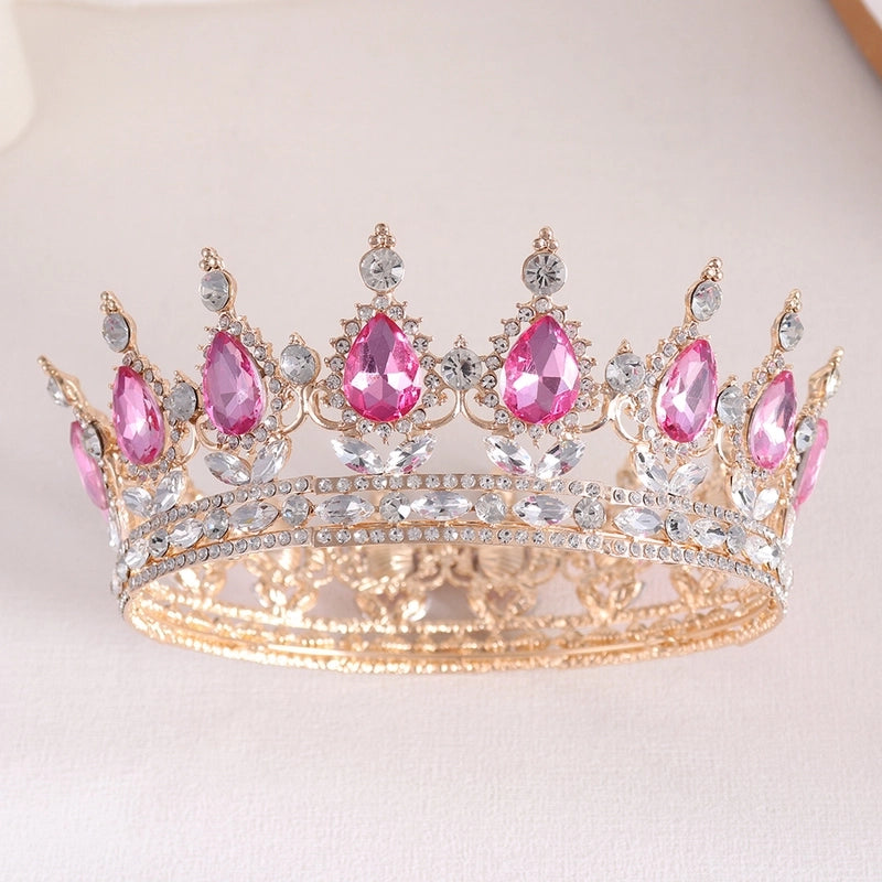 Women’s Elegant Crown Alloy Inlay Zircon Crown