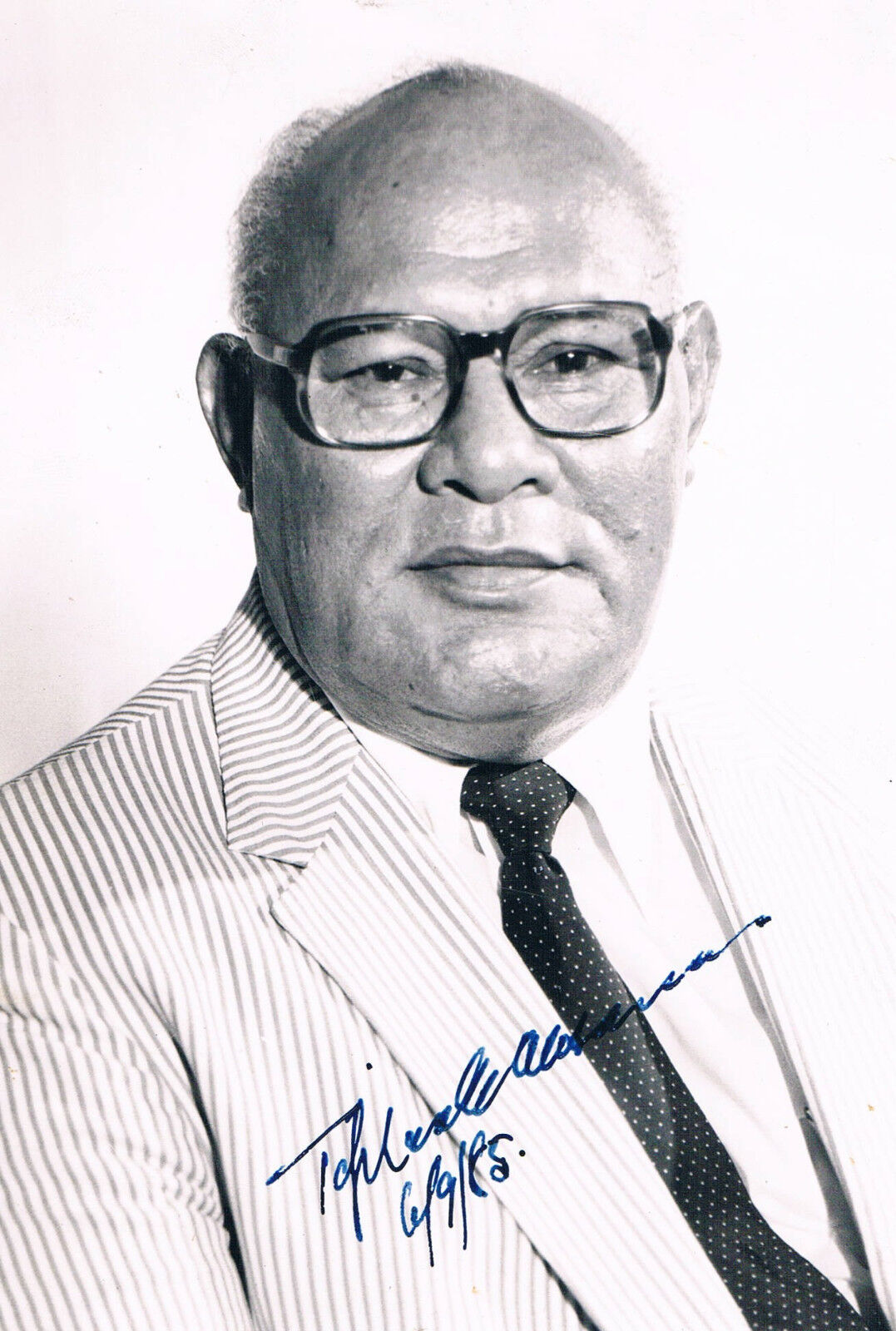 Samoa Prime Minister Tofilau Eti Alesana 1924-99 autograph signed Photo Poster painting 5x7