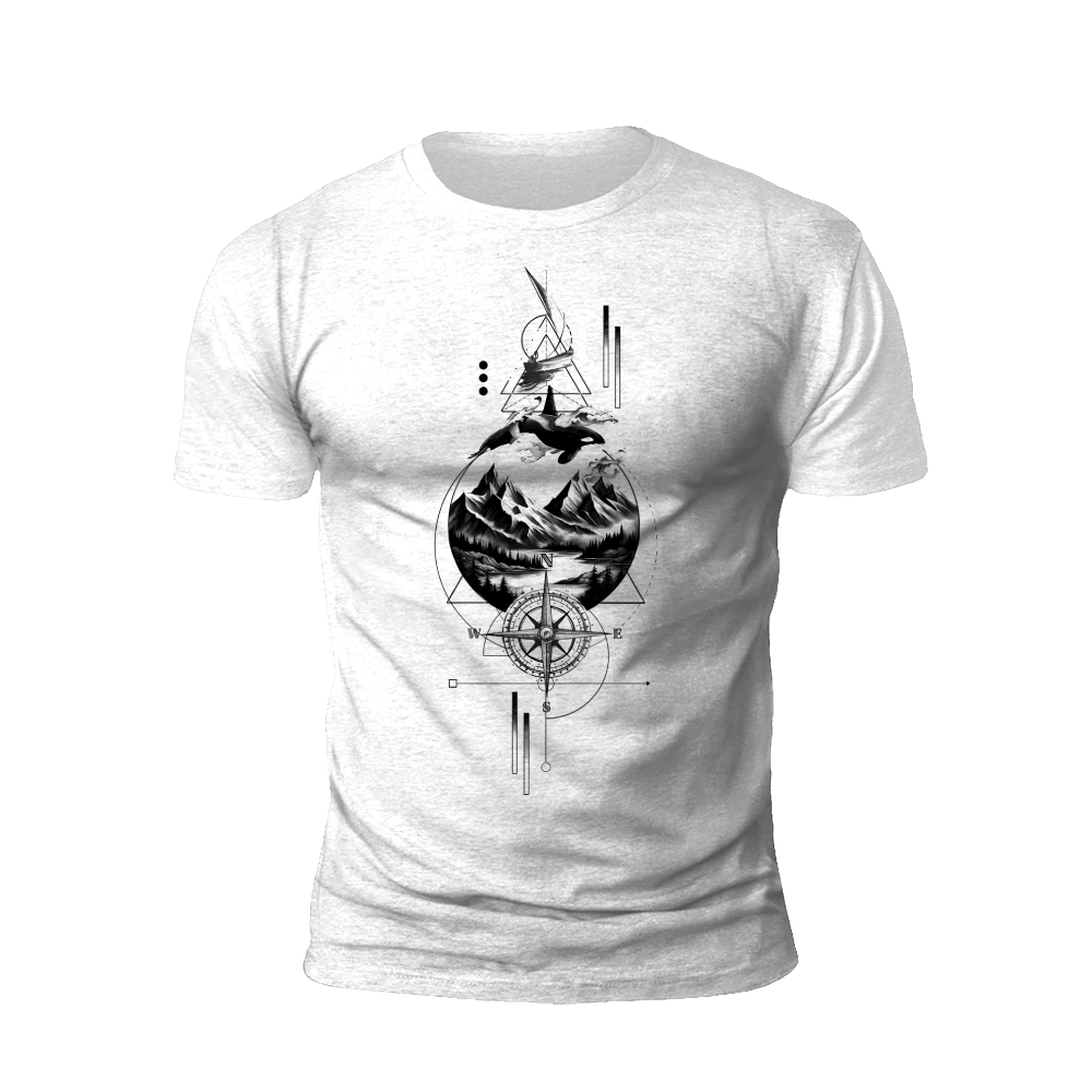 Voyage of Discovery: Nautical and Mountain T-Shirt