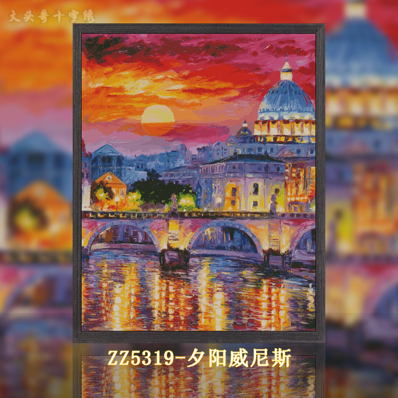 [ZZ5319-Sunset Venice]  Painting Fairy Cross Stitch