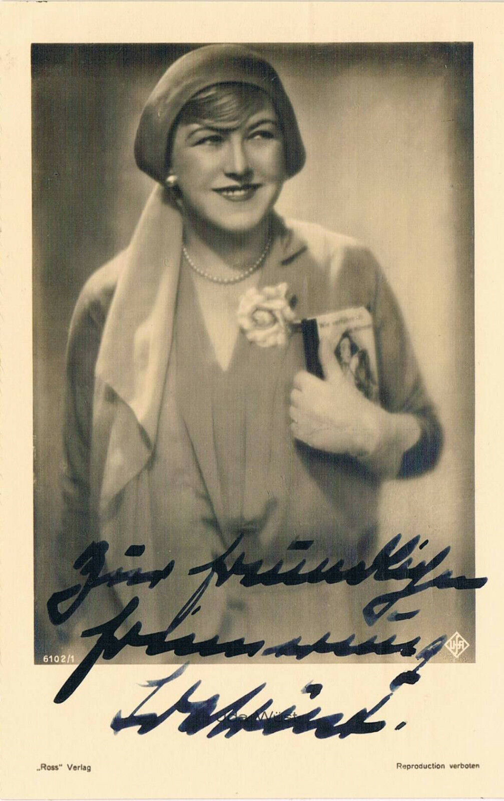 Ida Wüst 1884-1958 autograph signed postcard Photo Poster painting 3.5x5.5