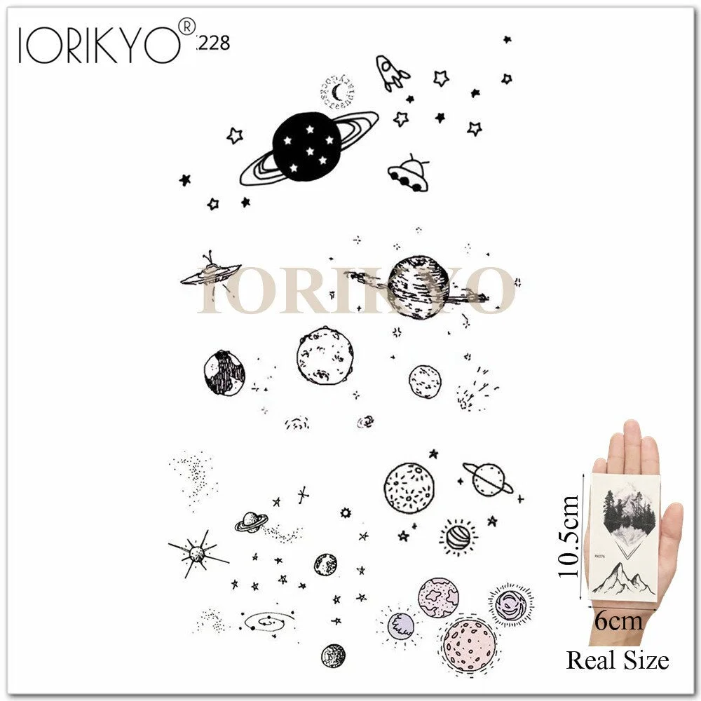 Cartoon Water Color Girls Tattoo Stickers Temporary Children Tattoo Women Stickers Ocean Jellyfish Beauty Flash Tatoos Cute