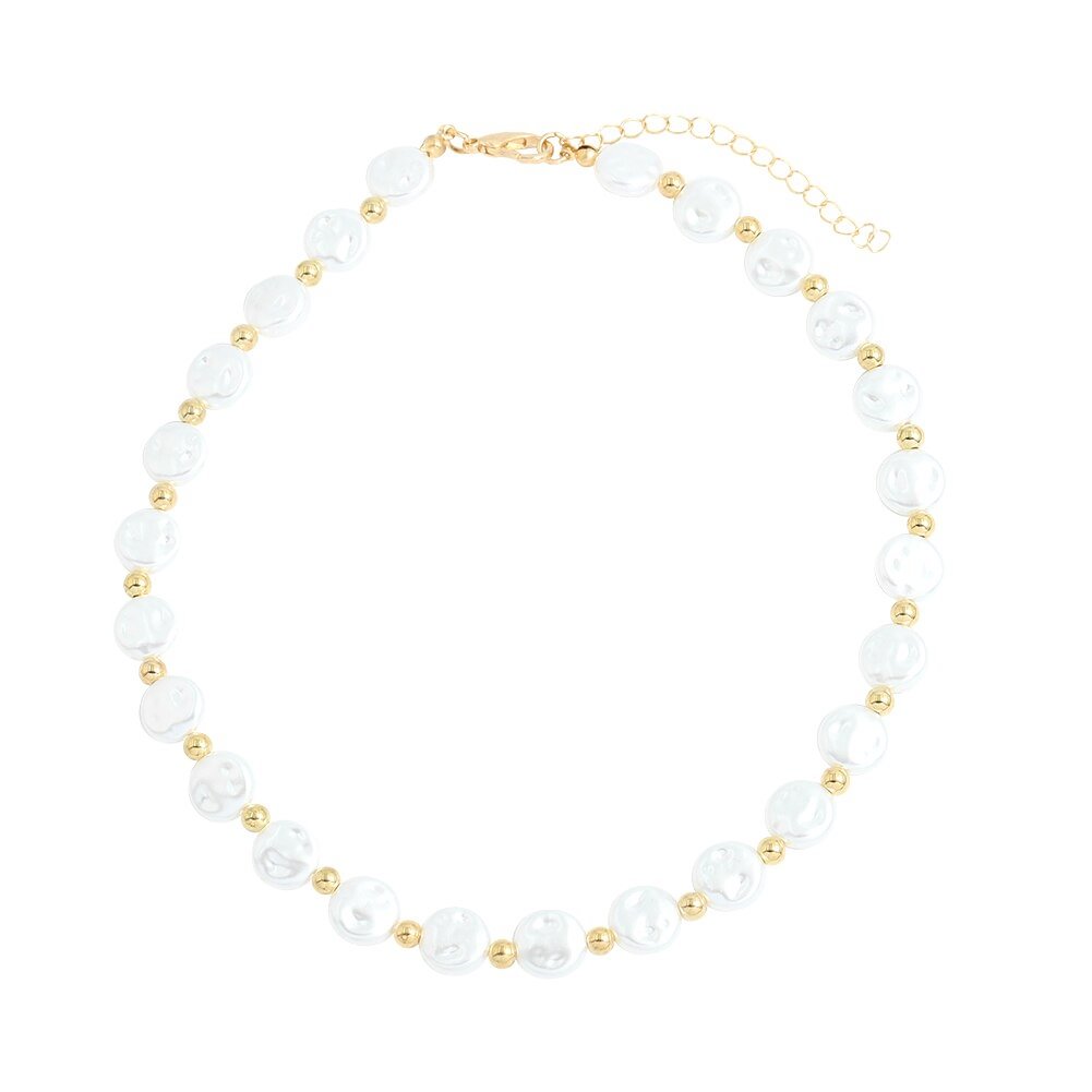 Dvacaman Vintage Multi Layered Women's Necklace Pearl Round Portrait Gold Chain Necklace Bohemian Pendant Necklaces 2021 Jewelry