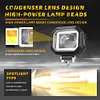 40W Motorcycle LED Spotlight 12-80V Driving Fog Lamp White Yellow DRL Headlight