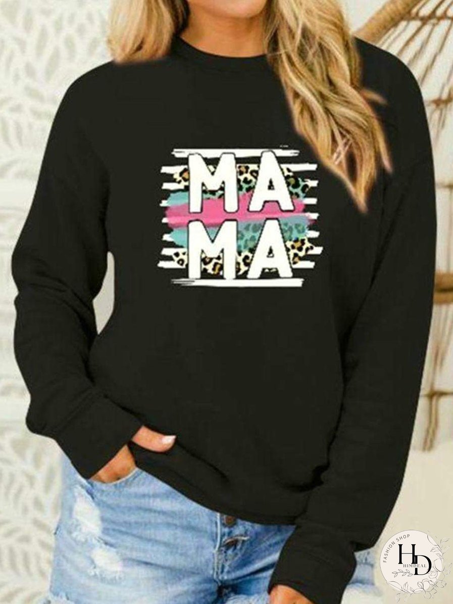 Crewneck Long Sleeve Sweatshirt for Women