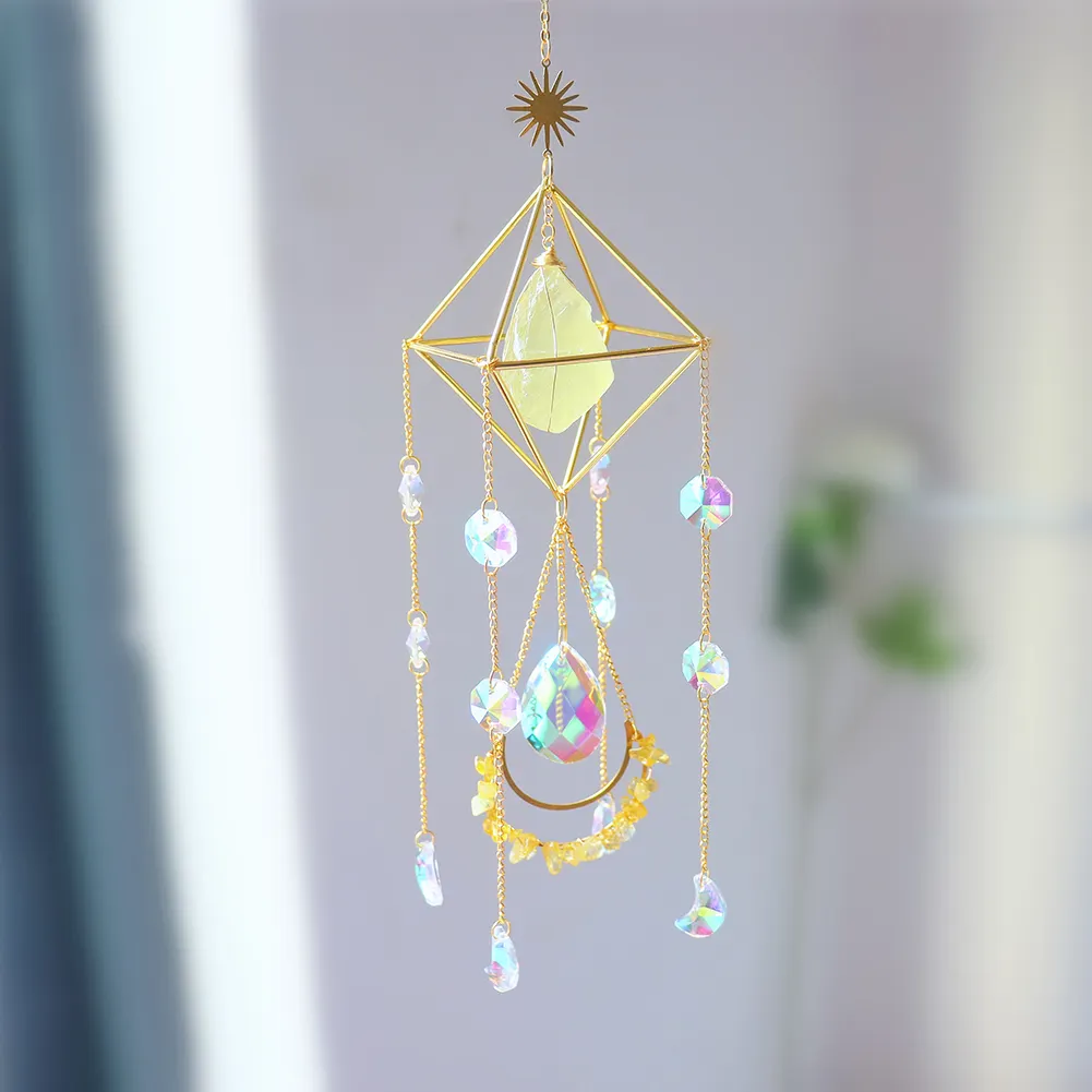 K9 Crystal Light Catchers Wind Chime Sunlight Trapping Windchimes Jewelry