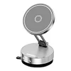 Magnetic Vacuum Suction Car Phone Holder 360 Rotatable Car Phone Mount (Silver)