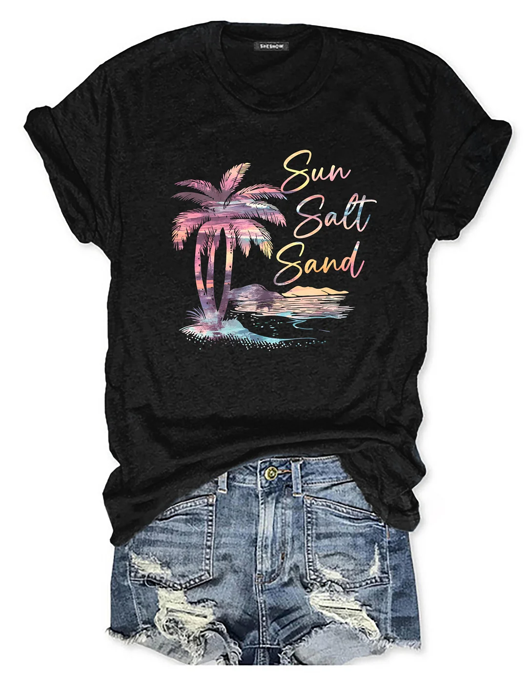 Retro Summer Sun Salt Sand T-shirt