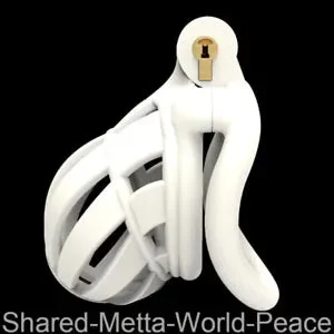 pornhint Pornhint Cobra Male Chastity Device Resin Cage for Men Bird Lock Belt 4 Rings Restraints