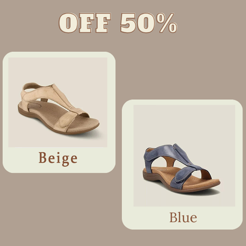🔥Last Day Promotion 50% OFF - Comfortable Women's Velcro Wedge Orthopedic Sandals