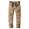 Men's Three-dimensional Pocket Overalls Loose Wear-resistant Outdoor Trousers