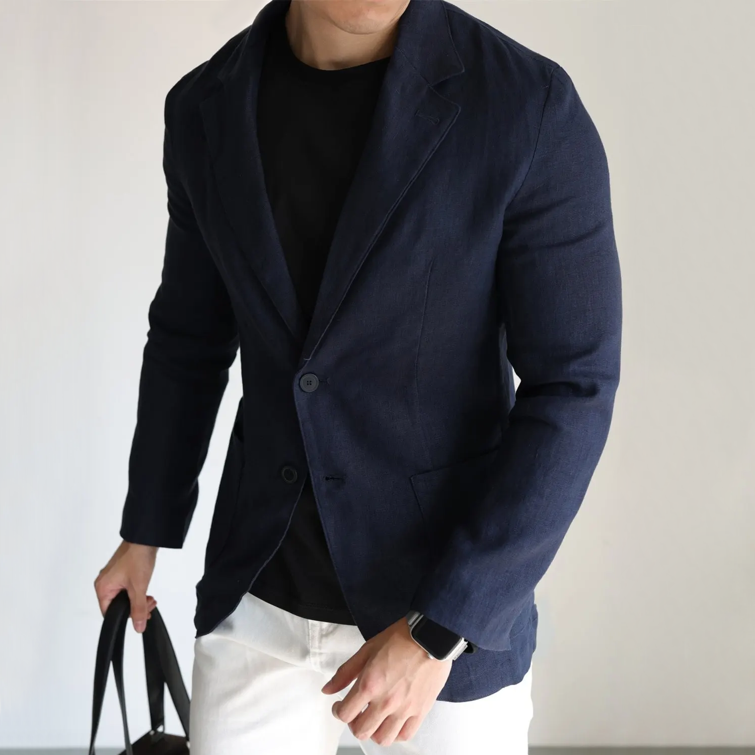  Men's 100% European Linen Blazer Commute REAL SILK LIFE
