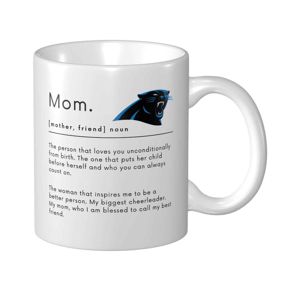 Carolina Panthers Mom Dictionary Mother's Day Ceramic Mug