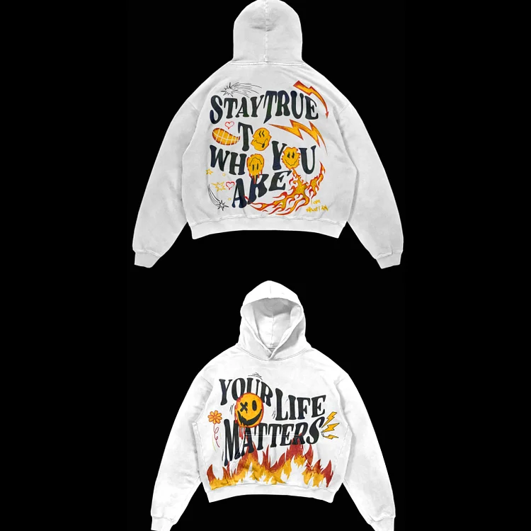 Sopula Mental Health Matters "Your Life Matters" Graphic Oversized Hoodie