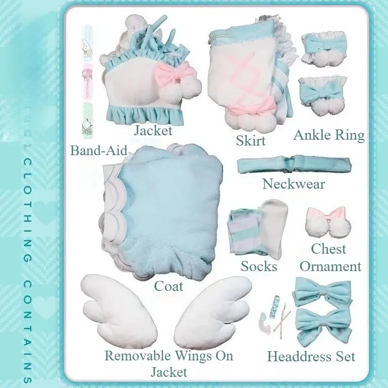 [Wetrose] In Stock Cinnamoroll Collaboration Full Set Cosplay Costume