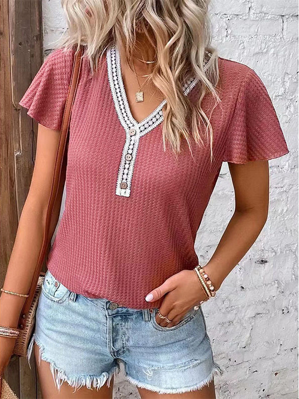 Women Long Sleeve V-neck Graphic Floral Printed Top
