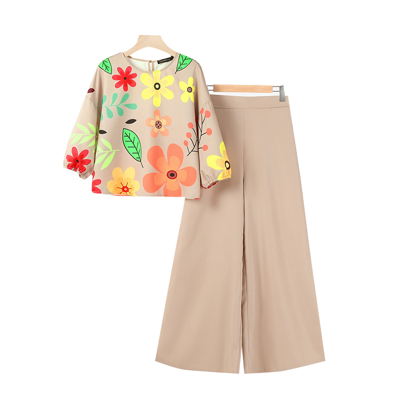 Summer Bohemain Wide Leg Pants Sets Women 3/4 Sleeve Blouse Trousers Suit ZANZEA Vintage Matching Sets Printed Tracksuits