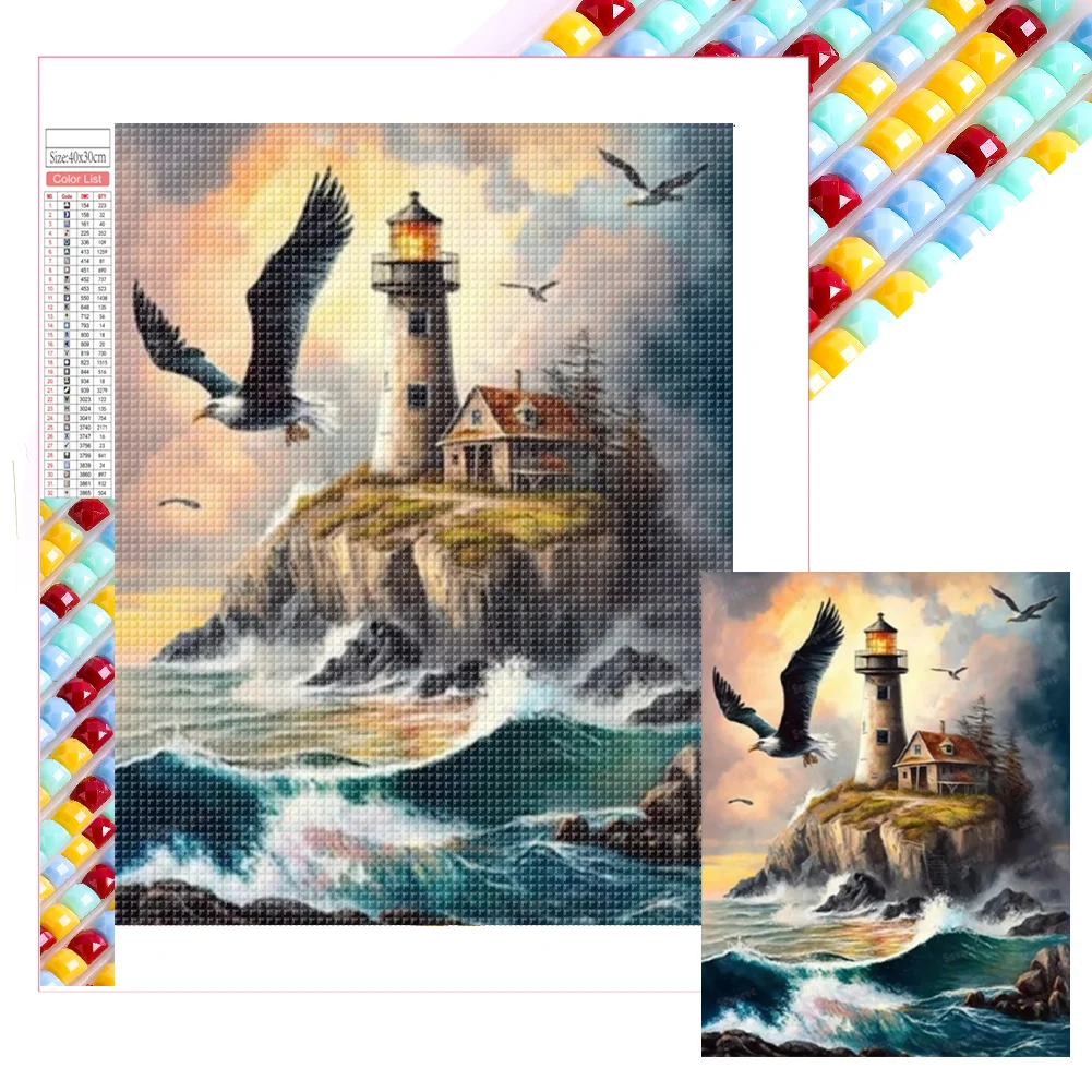 Diamond Painting - Full Square Drill - Lighthouse(Canvas|35*45cm)