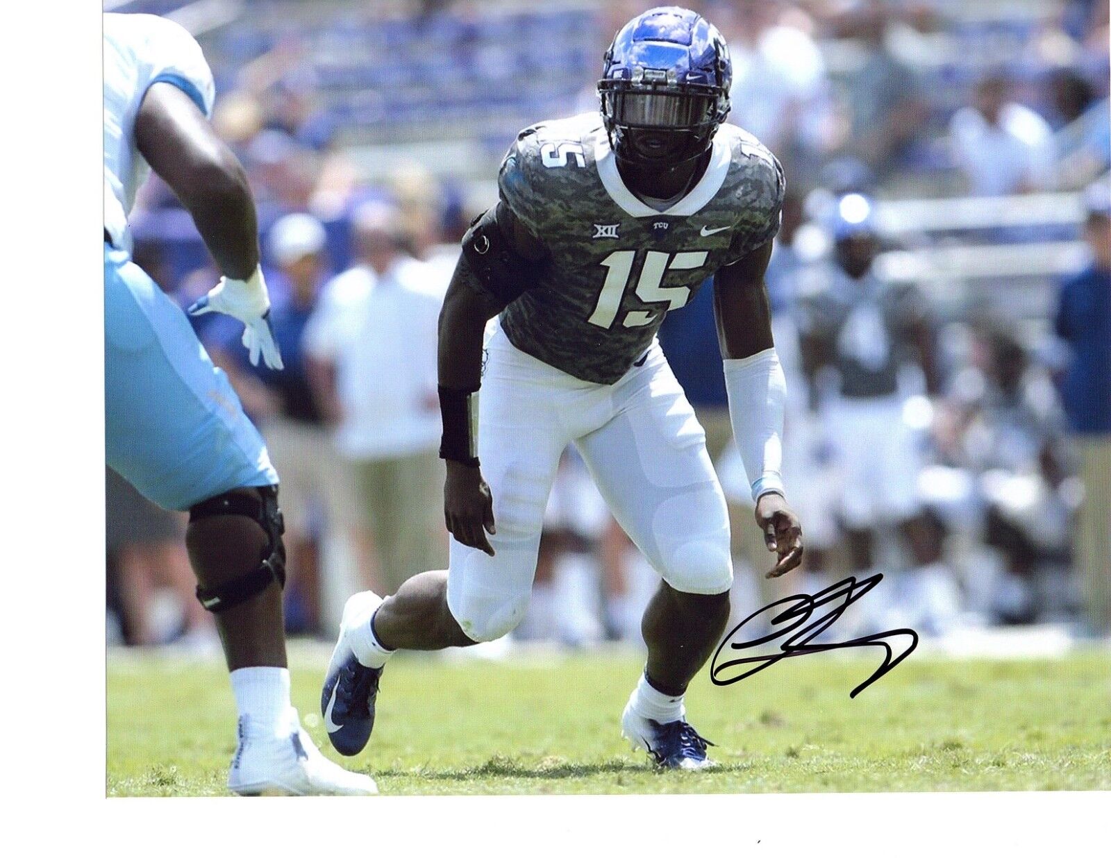 Ben Banogu TCU Horned Frogs signed autographed 8x10 football Photo Poster painting 2019 Draft c