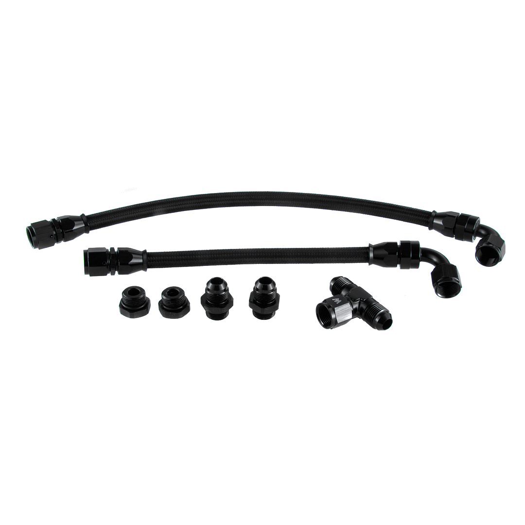 Alloyworks -8AN -8 ORB Fuel Rail Manifold Crossover Kit For LS1 LS6 LS7 LM7