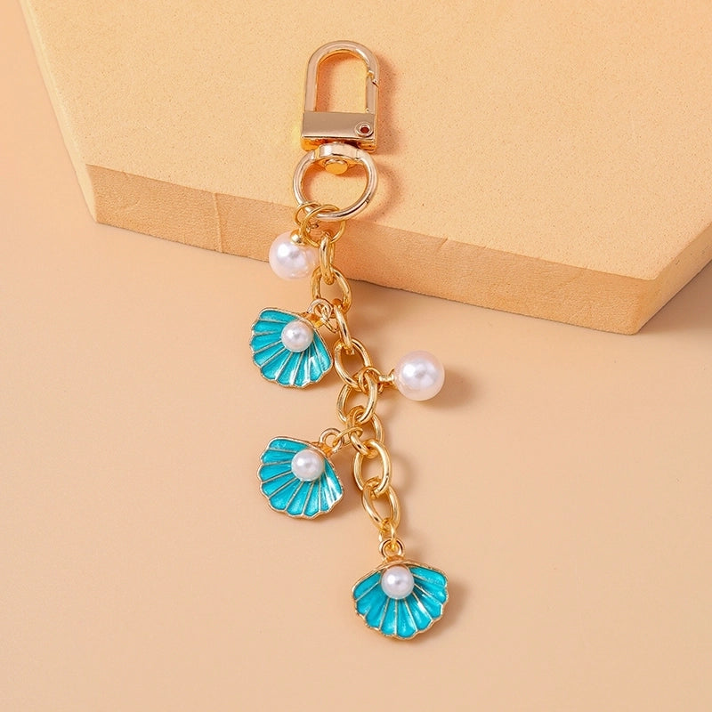 Casual Cute Marine Style Starfish Shell Alloy Inlay Resin Keychain
