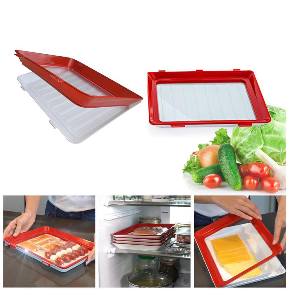 

4pcs Vacuum Seal Food Preservation Tray Elastic Lid Food Storage Container, 501 Original