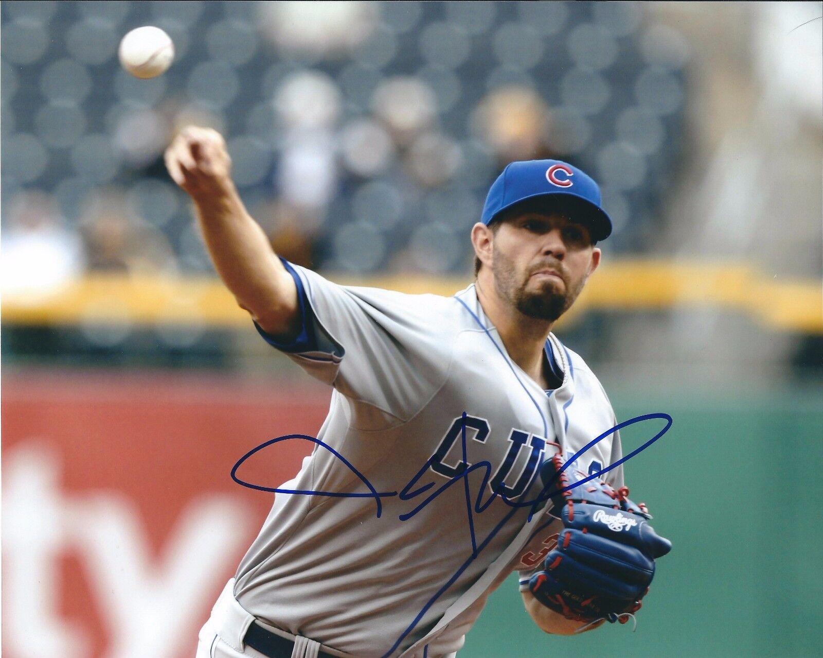 Autographed JASON HAMMEL Chicago Cubs 8x10 Photo Poster painting W/COA