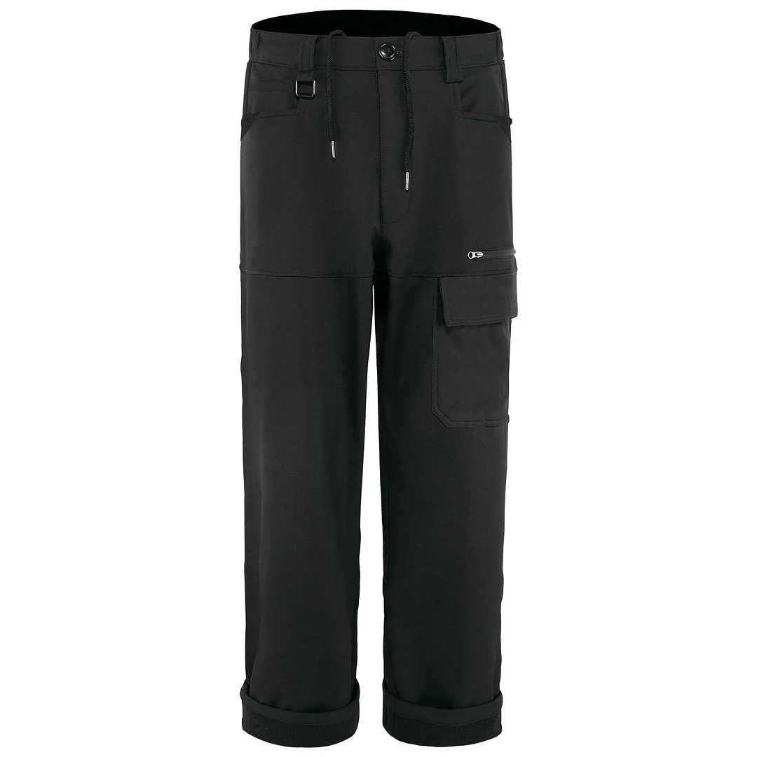 Men Plus Fleece Waterproof Multi-pocket Sports Long Pants