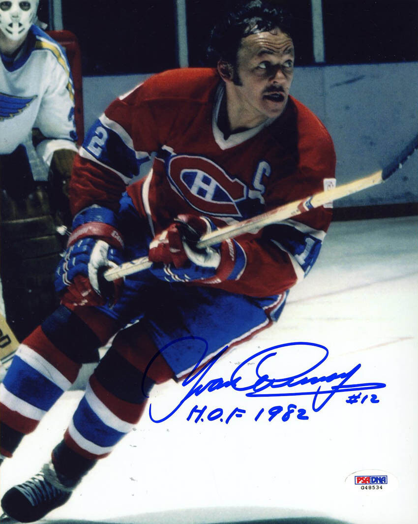 Yvan Cournoyer SIGNED 8x10 Photo Poster painting HOF 1982 Montreal Canadiens PSA/DNA AUTOGRAPHED