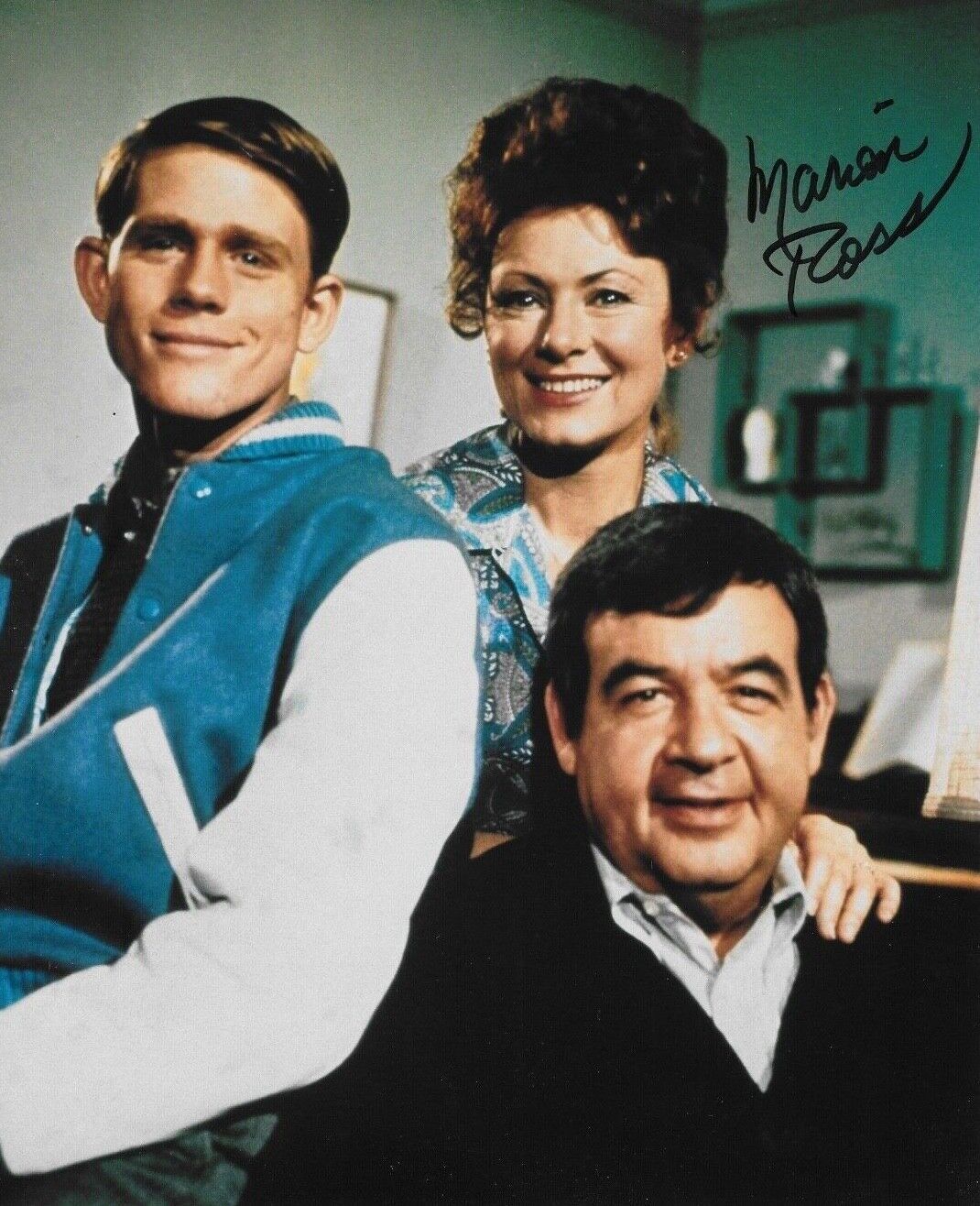 * MARION ROSS * signed 8x10 Photo Poster painting * HAPPY DAYS * MRS. CUNNINGHAM * COA * 5