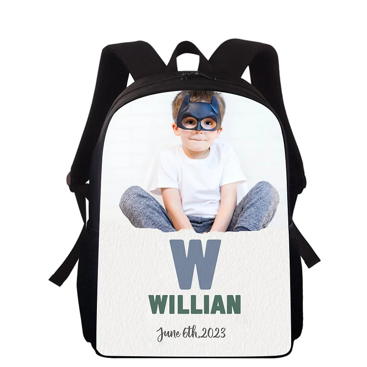Mochilas-mochila escolar para los niños muy personalizada con nombre, foto u otra cosa