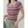 Color Block Striped Knit Top