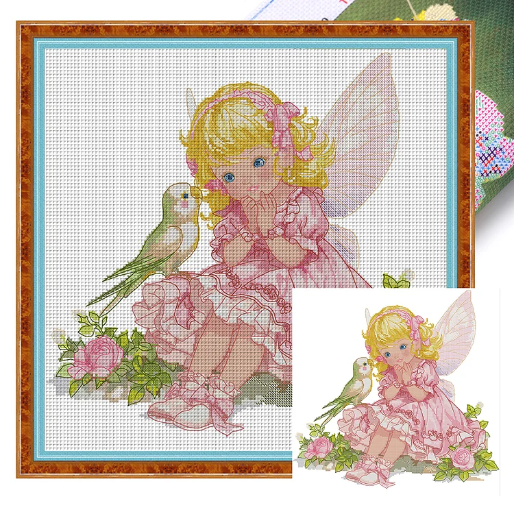 Joy Sunday-Little Fairy (39*38cm) 14CT Stamped Cross Stitch gbfke