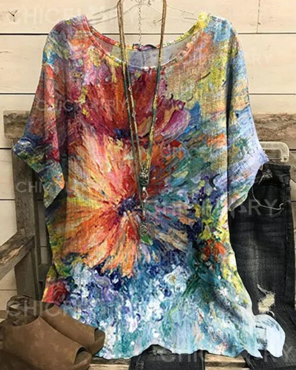 Women's Floral Pattern Top