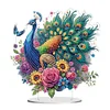 (US Only)Acrylic 2D Flat Print DIY Peacock Diamond Painting Art Tabletop Decorations