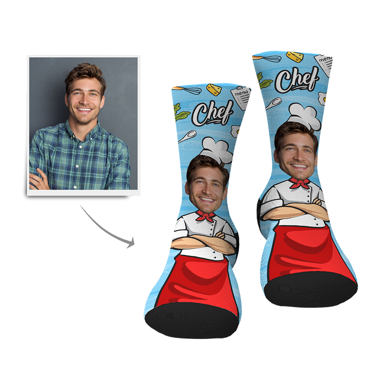 Custom Chef Face Socks