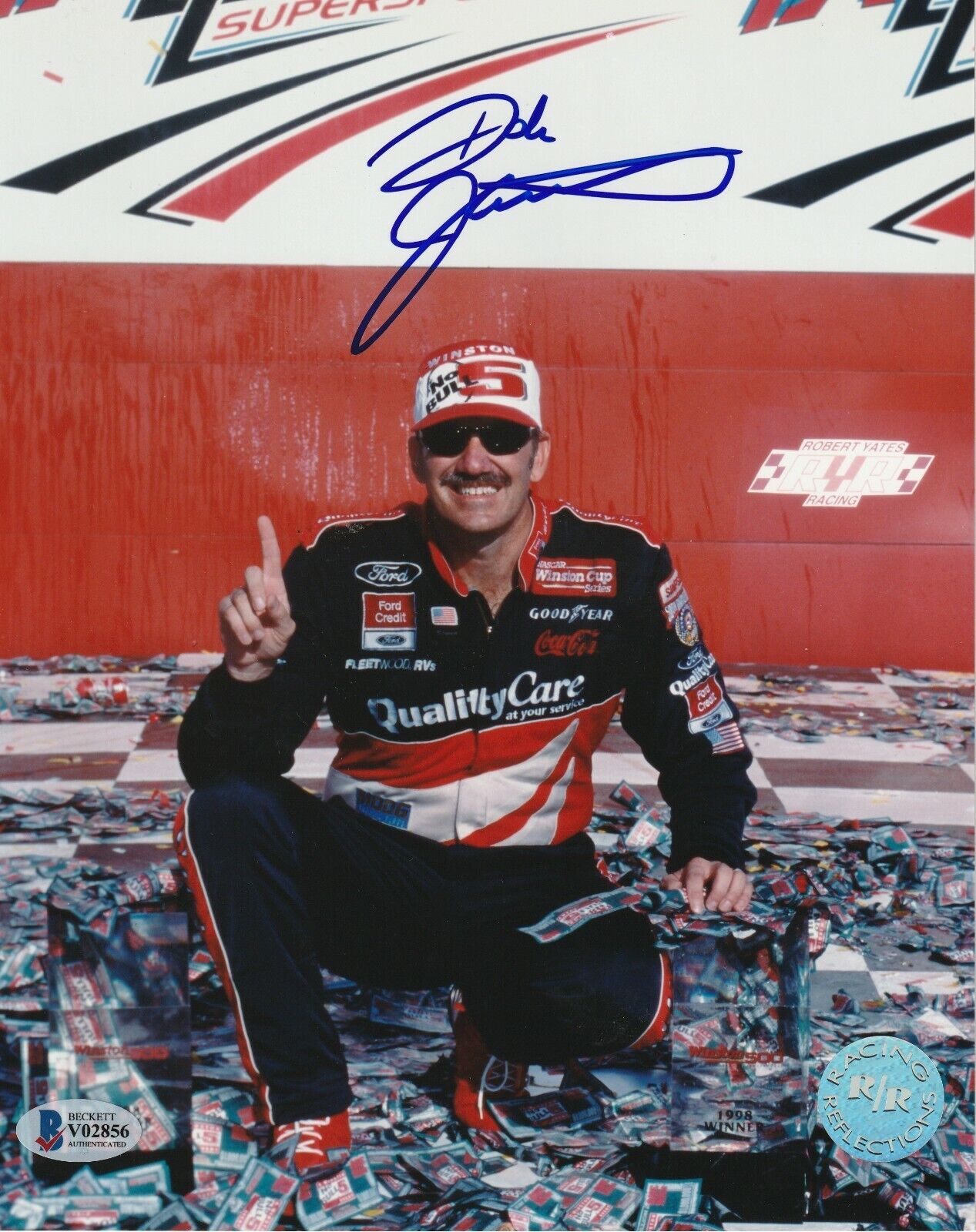 DALE JARRETT Signed 8x10 Photo Poster painting with Beckett COA