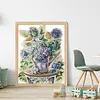 Hydrangea And Butterfly-14CT Stamped Cross Stitch 35*42cm/13.78*16.54in tapestrymarket