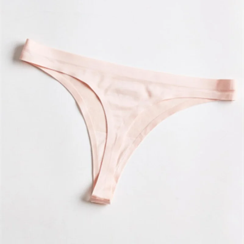1Pcs Lingerie Feminina Sexy Panty Thong Plus Size Low-Rise Ice Silk Underwear for Women Intimate Underwear Pants Women Intimates