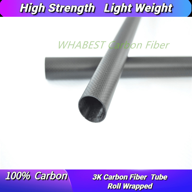 Wholesale sales 10-20pcs OD 5mm 6mm 7mm 8mm 9mm 10mm X Length 1000MM 100% Roll Wrapped Carbon Fiber Tube 3K /Tubing Plain Glossy/Matte
