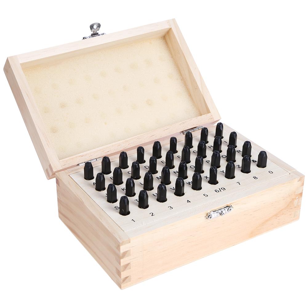

36pcs Stainless Steel Letter Number Punch Set Leather Wood Craft Stamp Tool, 3mm, 501 Original