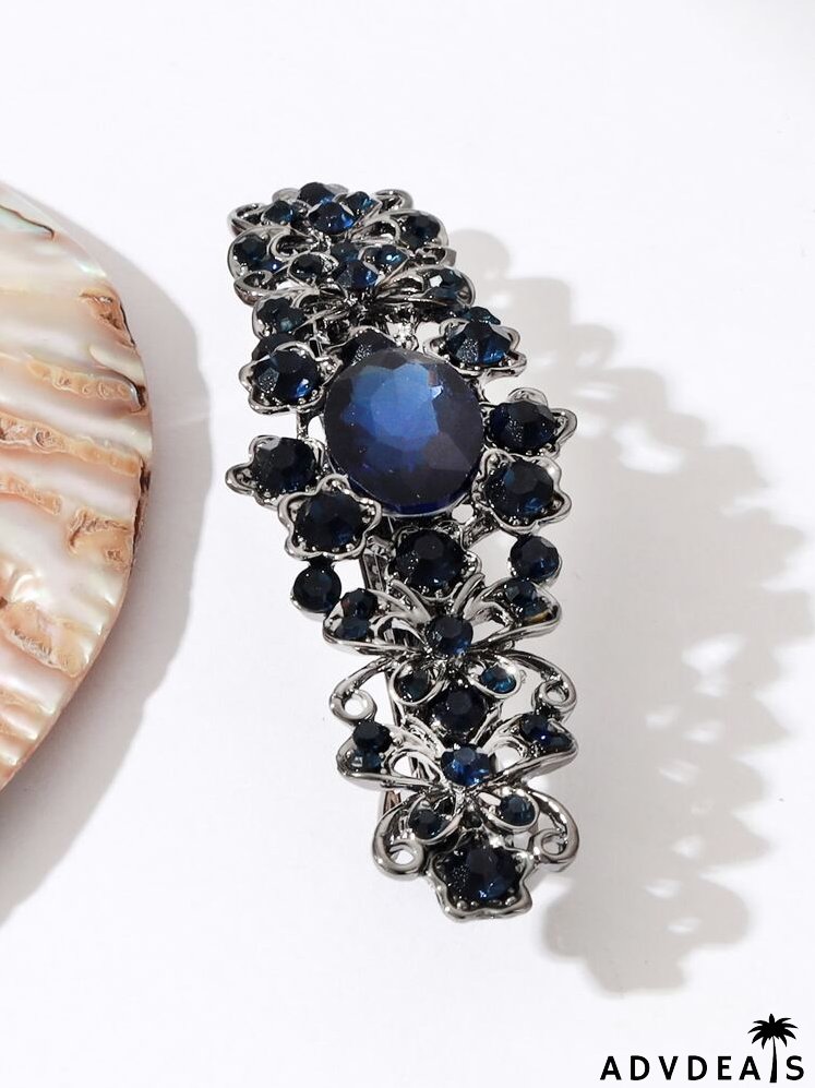 Gemstone & Flower Decor French Clip