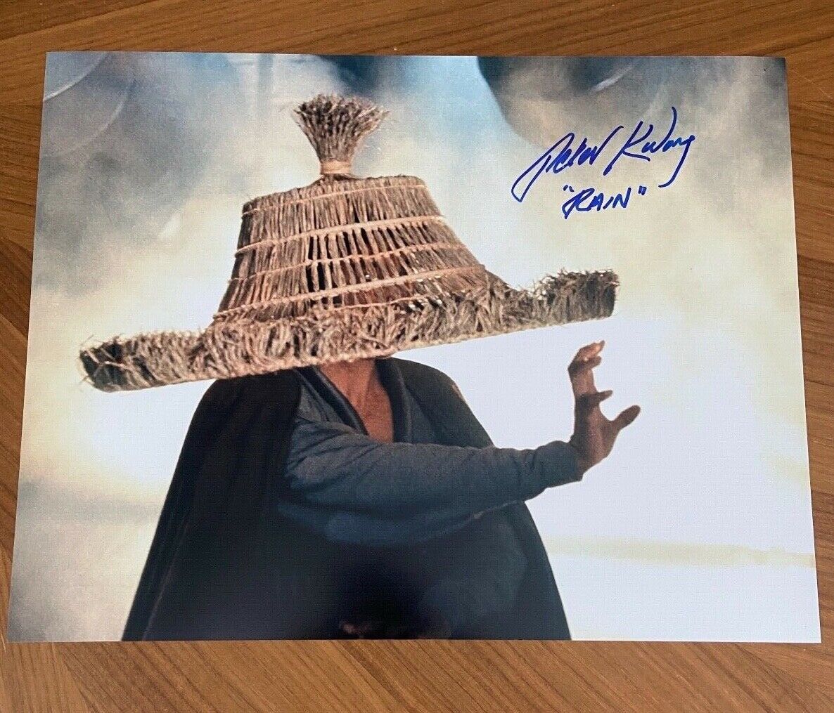 * PETER KWONG * signed 11x14 Photo Poster painting * BIG TROUBLE IN LITTLE CHINA * RAIN * COA 11