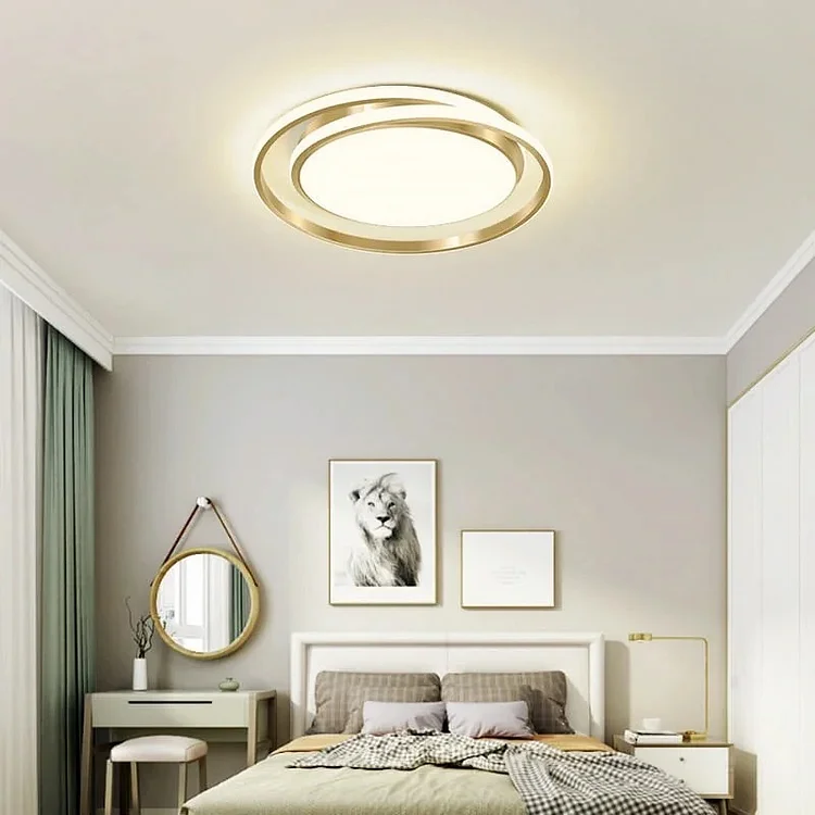 Creative Golden Led Round Ceiling Light CSTWIRE