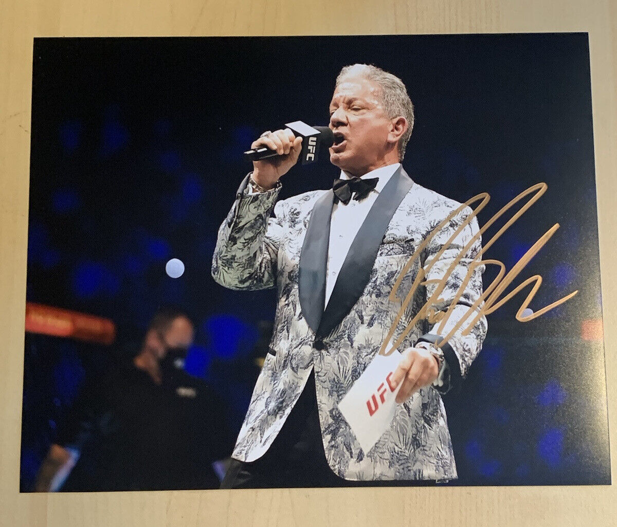 BRUCE BUFFER HAND SIGNED 8x10 Photo Poster painting AUTOGRAPHED UFC RING ANNOUNCER LEGEND COA